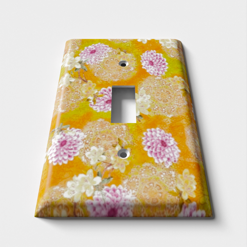 Purple/Orange Assortment Decorative Light Switch Plate Cover