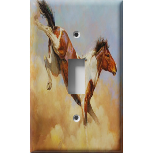 Raging Horse 10 Decorative Light Switch Plate Cover