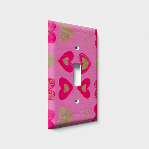 Red Hearts Decorative Light Switch Plate Cover