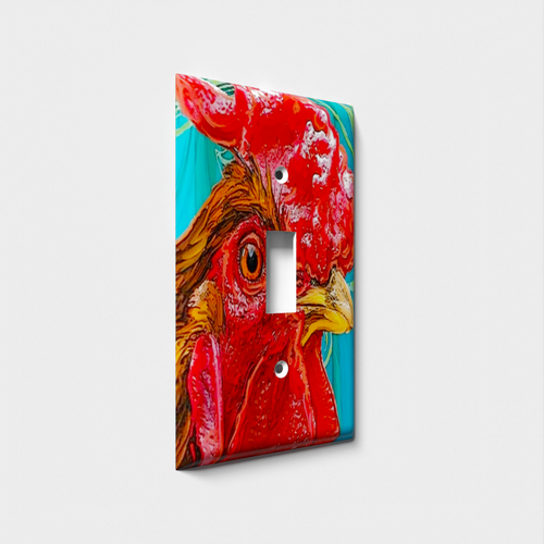 Red Red Rooster Decorative Light Switch Plate Cover