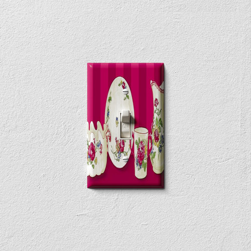Red Rose Dinnerware Decorative Light Switch Plate Cover