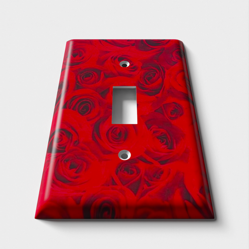 Floral Red Roses Decorative Light Switch Plate Cover