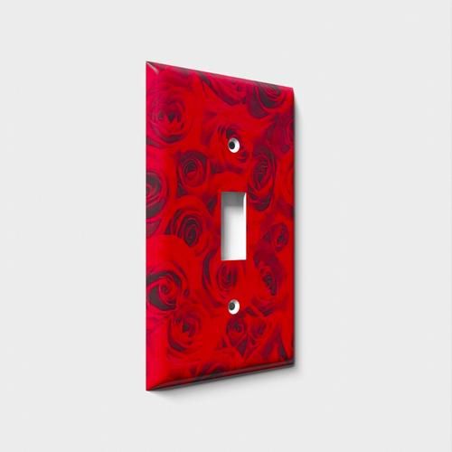 Floral Red Roses Decorative Light Switch Plate Cover