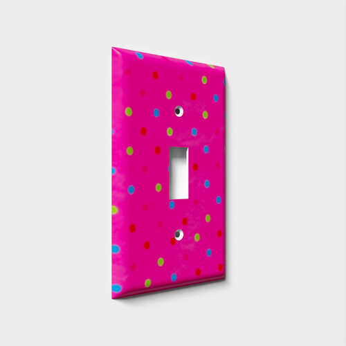 Red With Polka Dots Decorative Light Switch Plate Cover