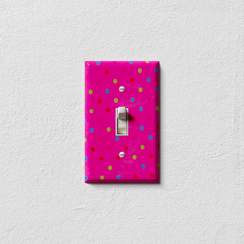 Red With Polka Dots Decorative Light Switch Plate Cover