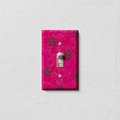 Red/Black Design Decorative Light Switch Plate Cover