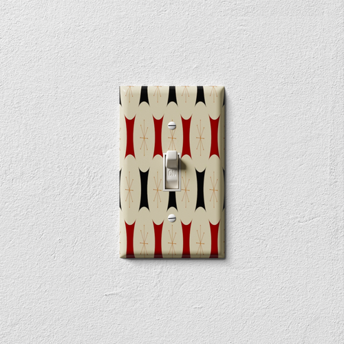 Retro Stars Decorative Light Switch Plate Cover