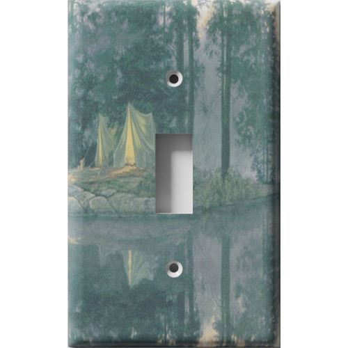 Riverfront Campsite Decorative Light Switch Plate Cover