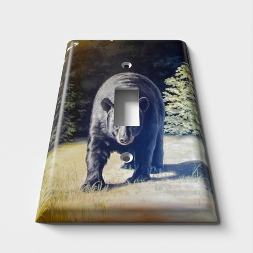 Roaming Black Bear Decorative Light Switch Plate Cover