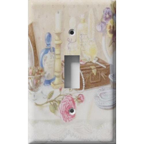 Rose On Dresser Decorative Light Switch Plate Cover