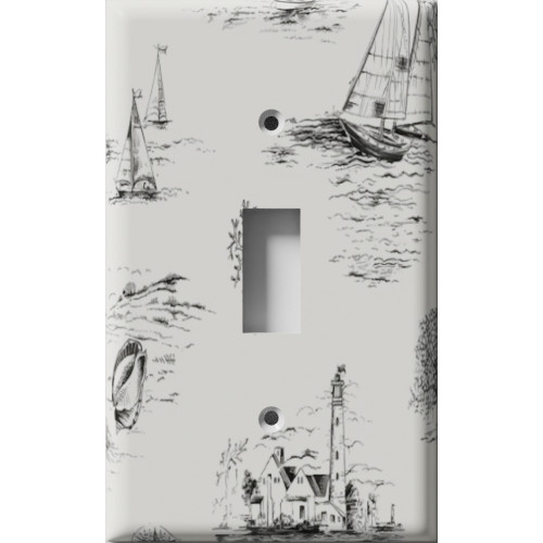 Sailboat Scene Decorative Light Switch Plate Cover