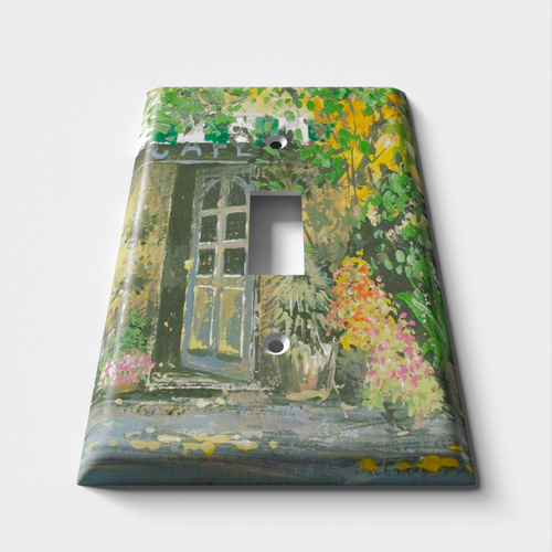 Shaded Entrance Decorative Light Switch Plate Cover