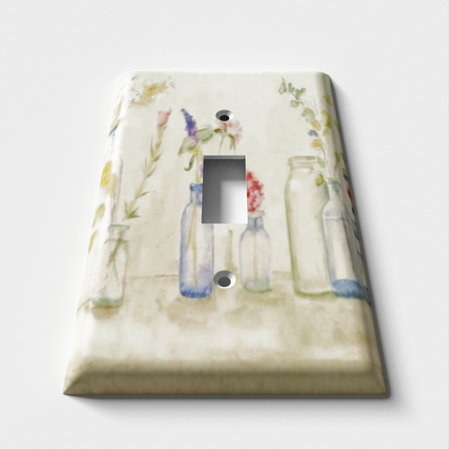 Simple Flowers Decorative Light Switch Plate Cover