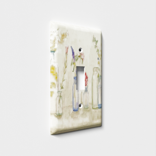Simple Flowers Decorative Light Switch Plate Cover