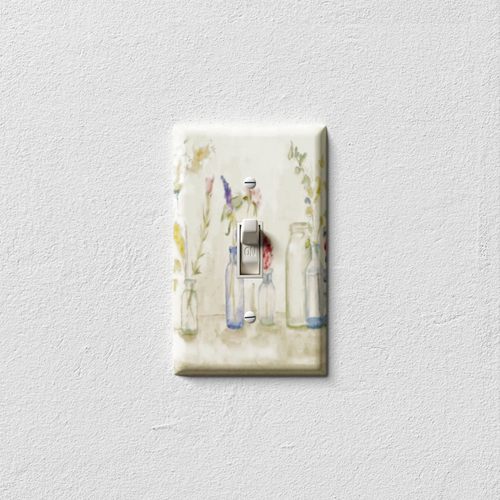 Simple Flowers Decorative Light Switch Plate Cover