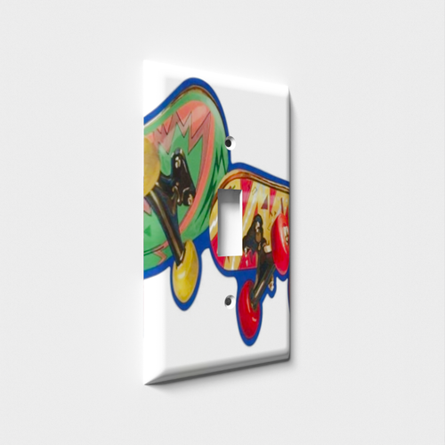Skateboard Decorative Light Switch Plate Cover