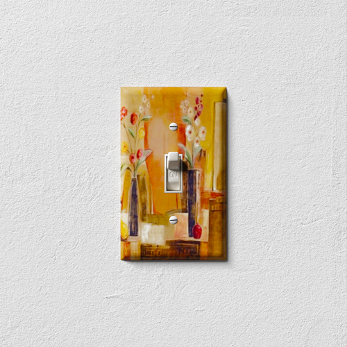 Tall Flower Vases Decorative Light Switch Plate Cover
