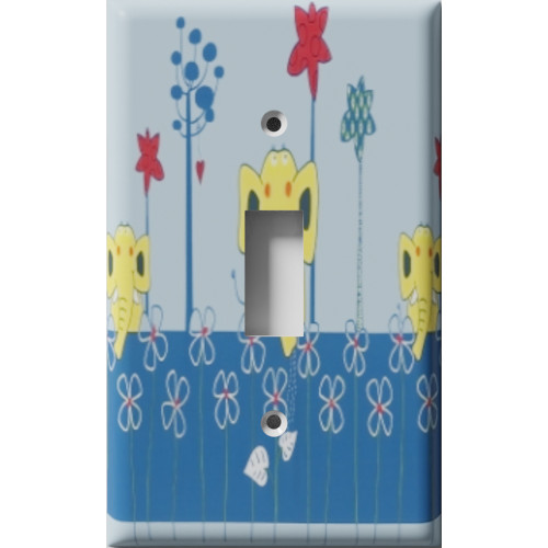 The Three Elephants Decorative Light Switch Plate Cover