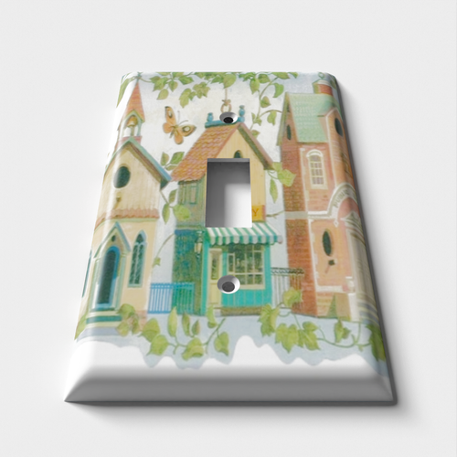Town Square 2 Decorative Light Switch Plate Cover