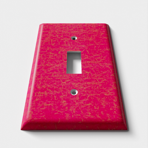 Wrinkled Red Decorative Light Switch Plate Cover