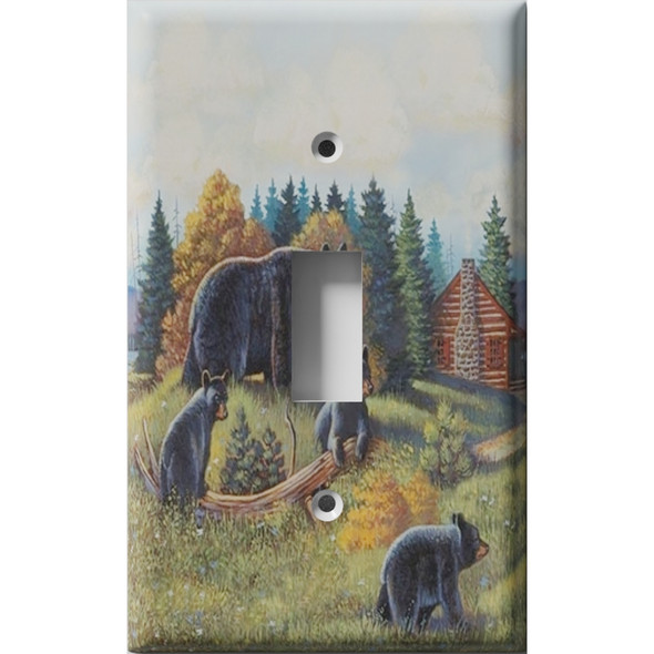 Bear Scene Decorative Light Switch Plate Cover