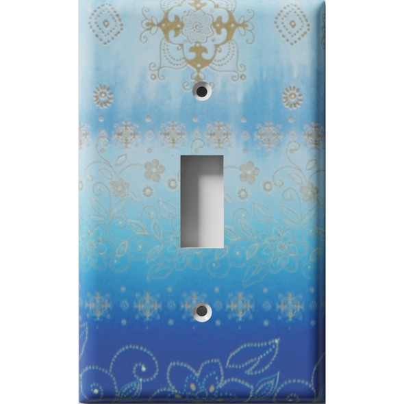 Blue Design Decorative Light Switch Plate Cover