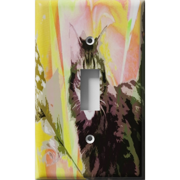 Colorful Cat Decorative Light Switch Plate Cover