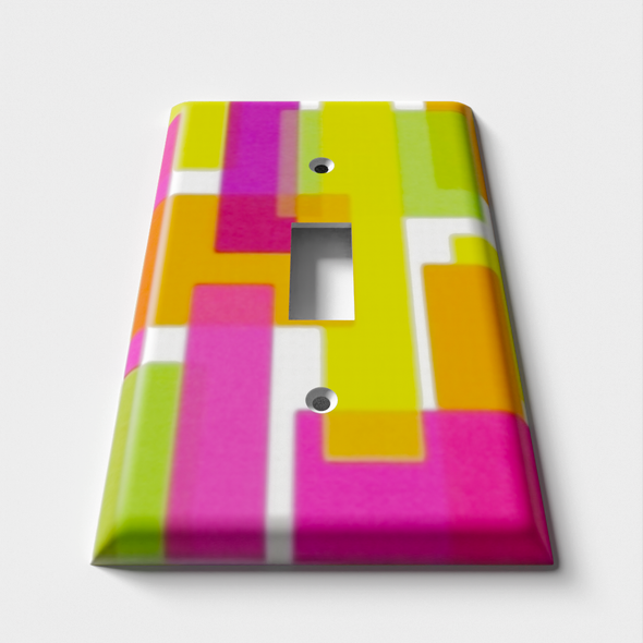 Cool Squares Decorative Light Switch Plate Cover