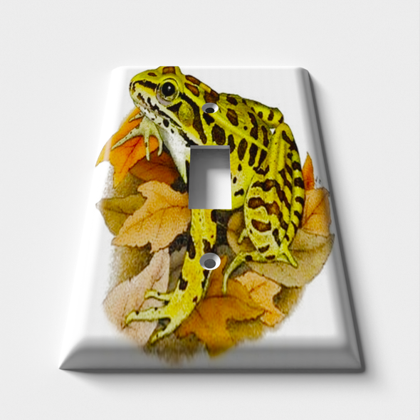 Frog On Leaves - Light Switch Plate Cover