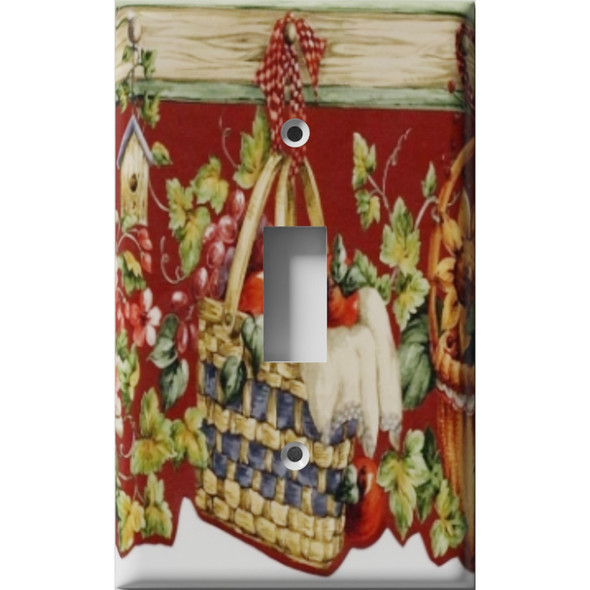 Hanging Fruit Basket Decorative Light Switch Plate Cover