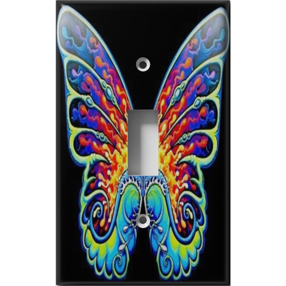 Hippie Butterfly Decorative Light Switch Plate Cover