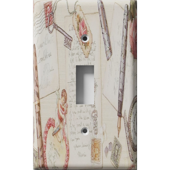 Love Letters Decorative Light Switch Plate Cover
