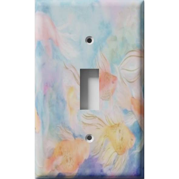 Pastel Fish Decorative Light Switch Plate Cover