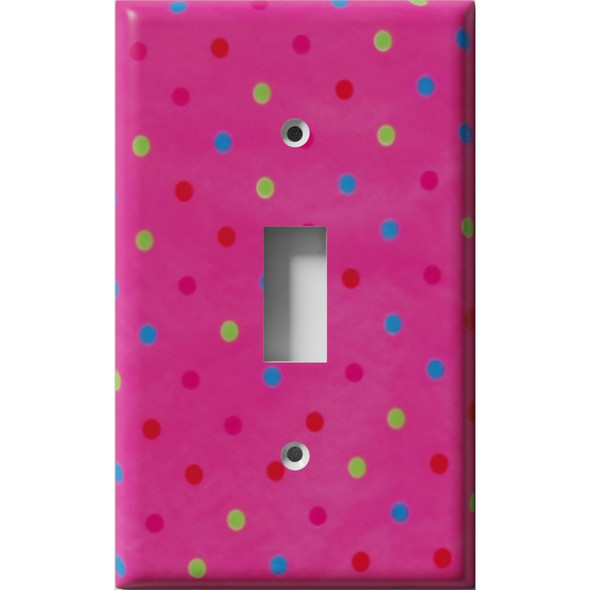 Red With Polka Dots Decorative Light Switch Plate Cover