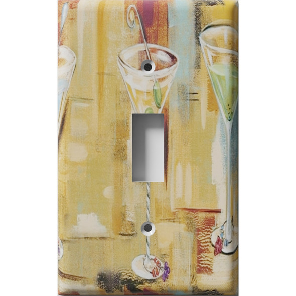 Retro Martinis Decorative Light Switch Plate Cover