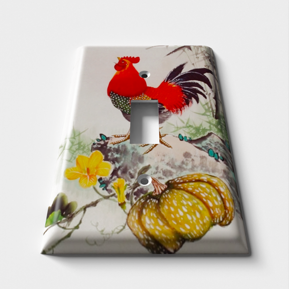 Rooster Crow Decorative Light Switch Plate Cover