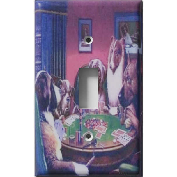 Dogs Playing Decorative Light Switch Plate Cover Dogs Playing Decorative Light Switch Plate Cover