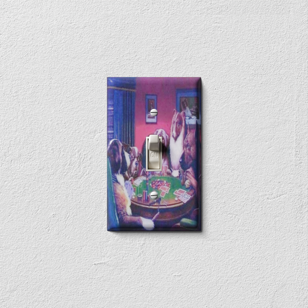 Dogs Playing Decorative Light Switch Plate Cover Dogs Playing Decorative Light Switch Plate Cover