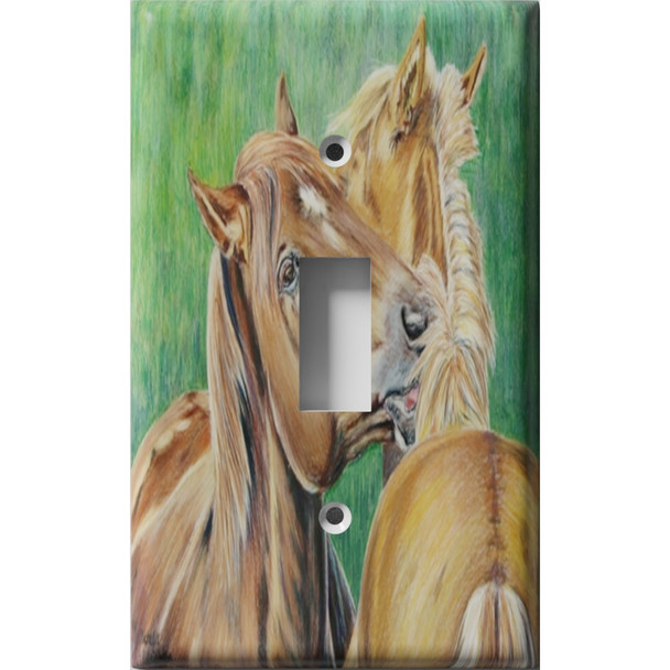 Horse Grooming Decorative Light Switch Plate Cover
