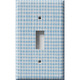 Blue Gingham Decorative Light Switch Plate Cover