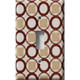 More Brown Retro Circles Decorative Light Switch Plate Cover