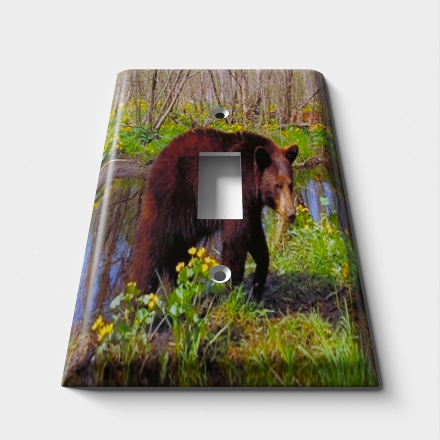 Bear In The Woods Decorative Light Switch Plate Cover - Snazzy Switch