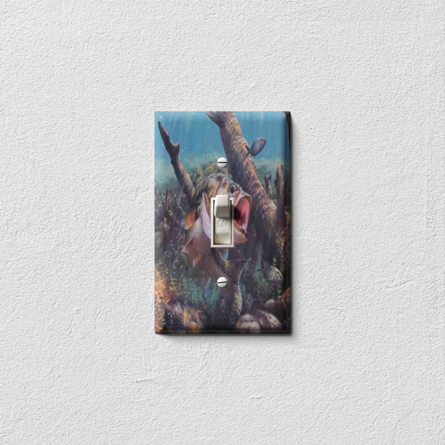Biting Fish Decorative Light Switch Plate Cover - Snazzy Switch