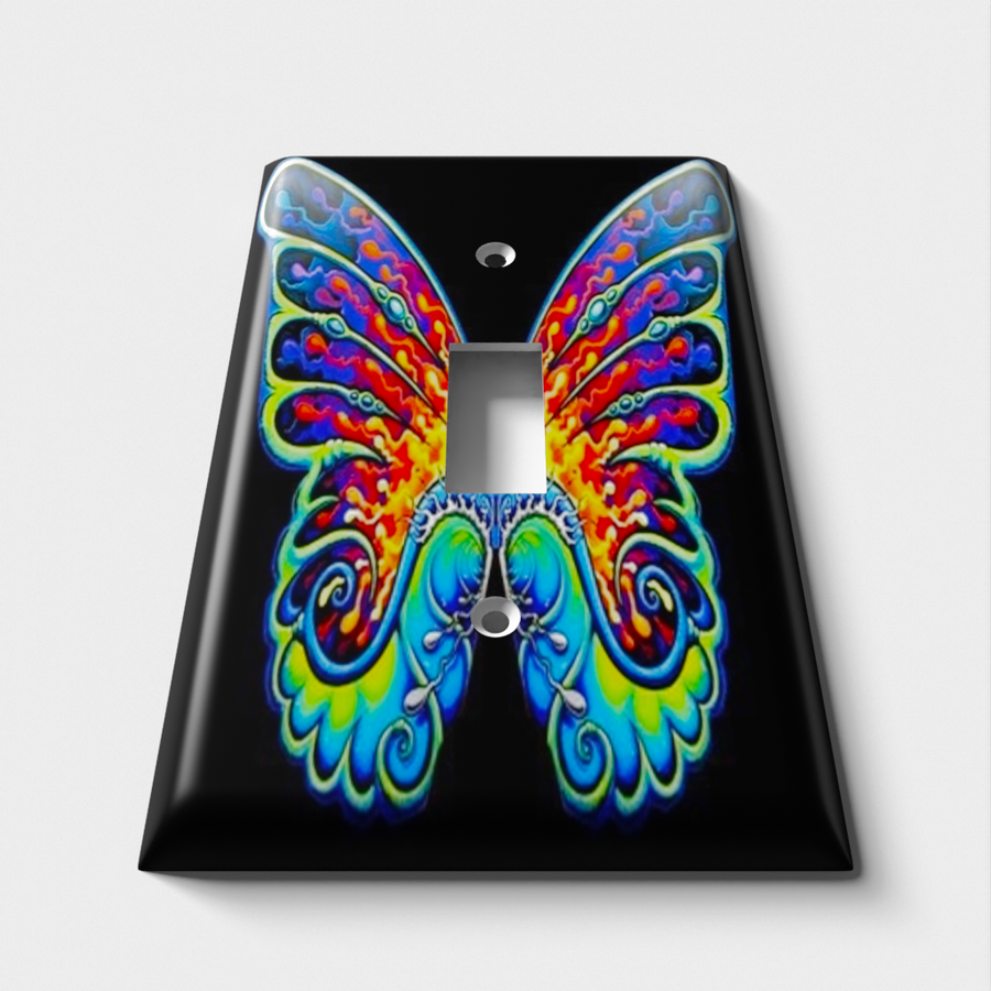 Hippie Butterfly Decorative Light Switch Plate Cover