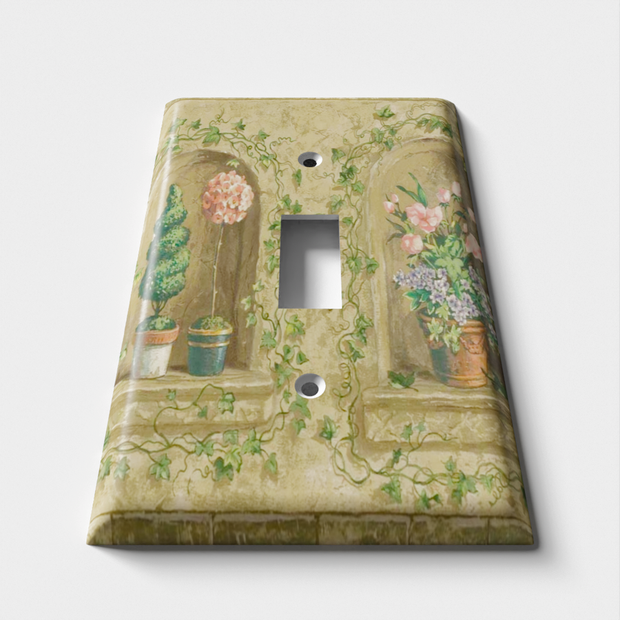 Old Flower Sills Decorative Light Switch Plate Cover