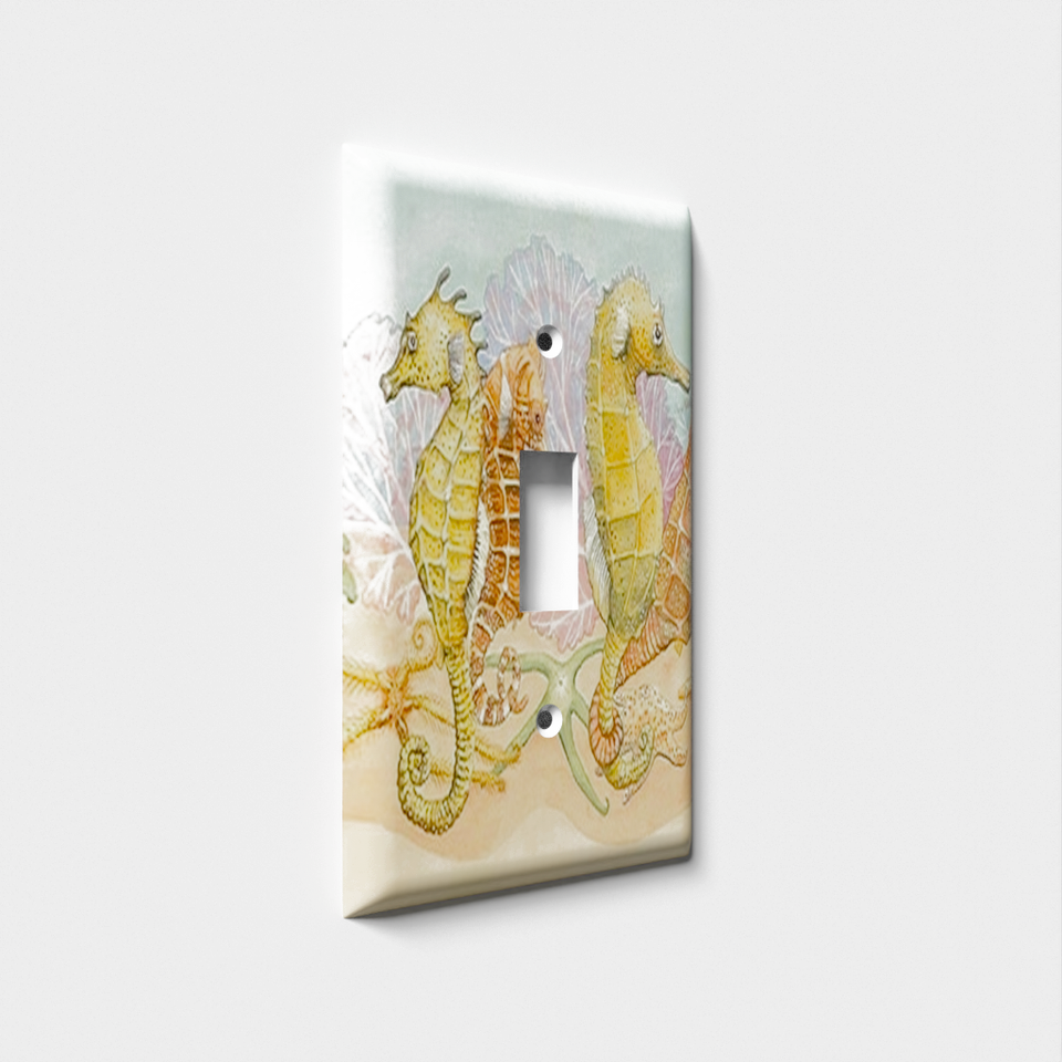 Oceanic Seahorse Sanctuary Decorative Light Switch Plate Cover - Snazzy ...