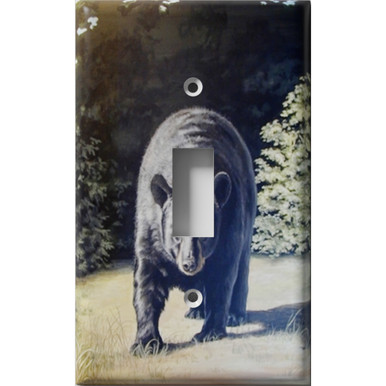 Roaming Black Bear Decorative Light Switch Plate Cover - Snazzy Switch