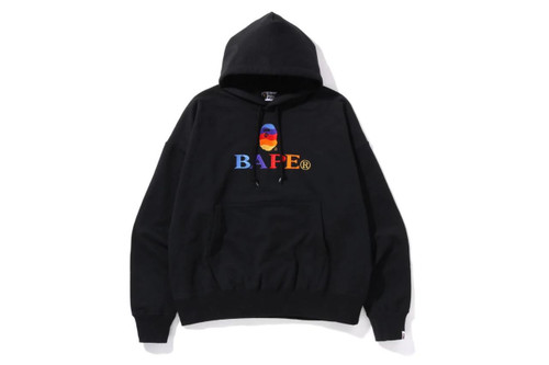 A Bathing Ape Hoodie "Multicolor Embroidered Black"