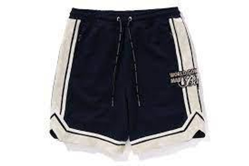 A Bathing Ape Track Short "Jersey Navy"