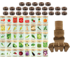 Set of 40 Assorted Vegetable Packets with 25 Coco Coir Pellets and 20 Peat Pots | Non-GMO | Heirloom - 2023 Viable Seeds